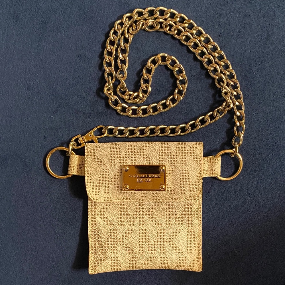 Michael Kors Gold Chain Mini Waist Bag